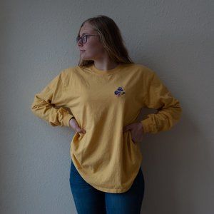 Yellow Embroidered Long Sleeve